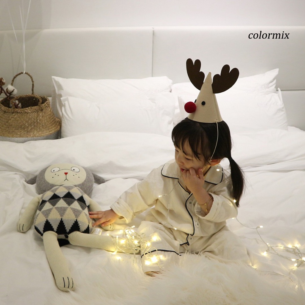 Cjr Mũ Giáng Sinh Tinh Tế Bằng Vải Không Dệt Trang Trí Cây Thông Noel Cho Trẻ Em