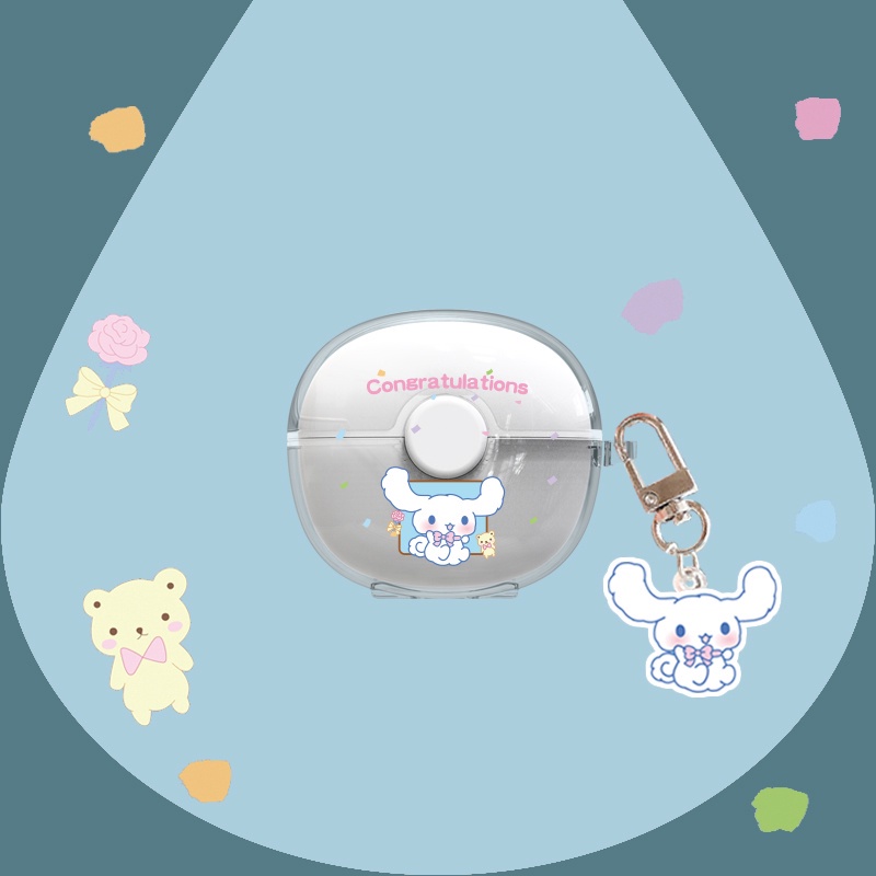 Vỏ Bảo Vệ Hộp Sạc Tai Nghe Lenovo XT95 Pro TWS Bằng TPU Mềm Trong Suốt + Dây Đeo Chống Sốc