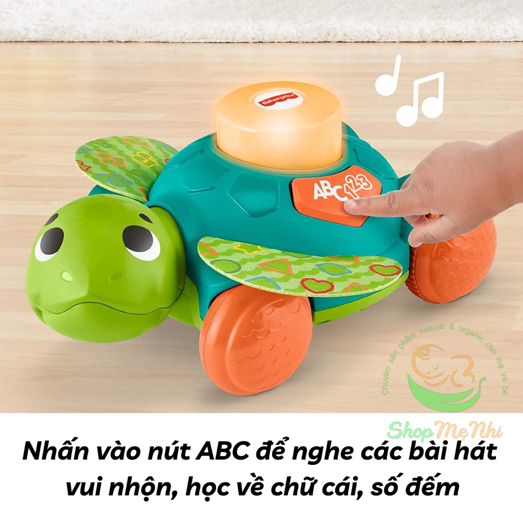 Đồ chơi Fisher Price, rùa Sea Turtle Fisher-Price khuyến khích trẻ tập bò, tập đi.