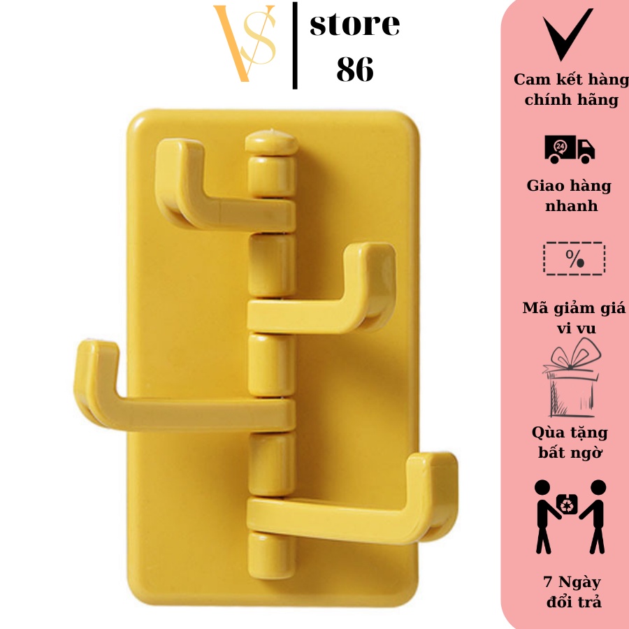 Móc treo đồ dán tường 4 nhánh hình cây thông chìa khóa áo mưa,tiện ích  VS STORE