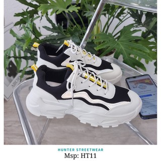 Giày nam 5cm trắng đen - phản quang cực chất - size 39-44 mã ht11《hình tại shop》