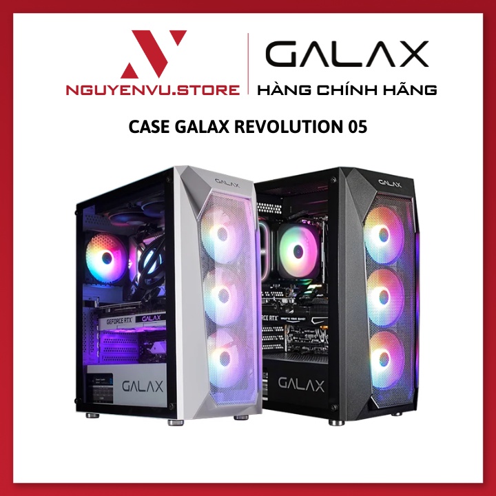 Vỏ case Galax Revolution-05 Mid Tower Black White - Hàng chính hãng