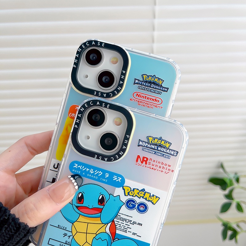 Ốp Điện Thoại Màu Laser In Logo Psyduck Thời Trang Cho iPhone X XS XR 11 12 13 14 Plus Pro Max