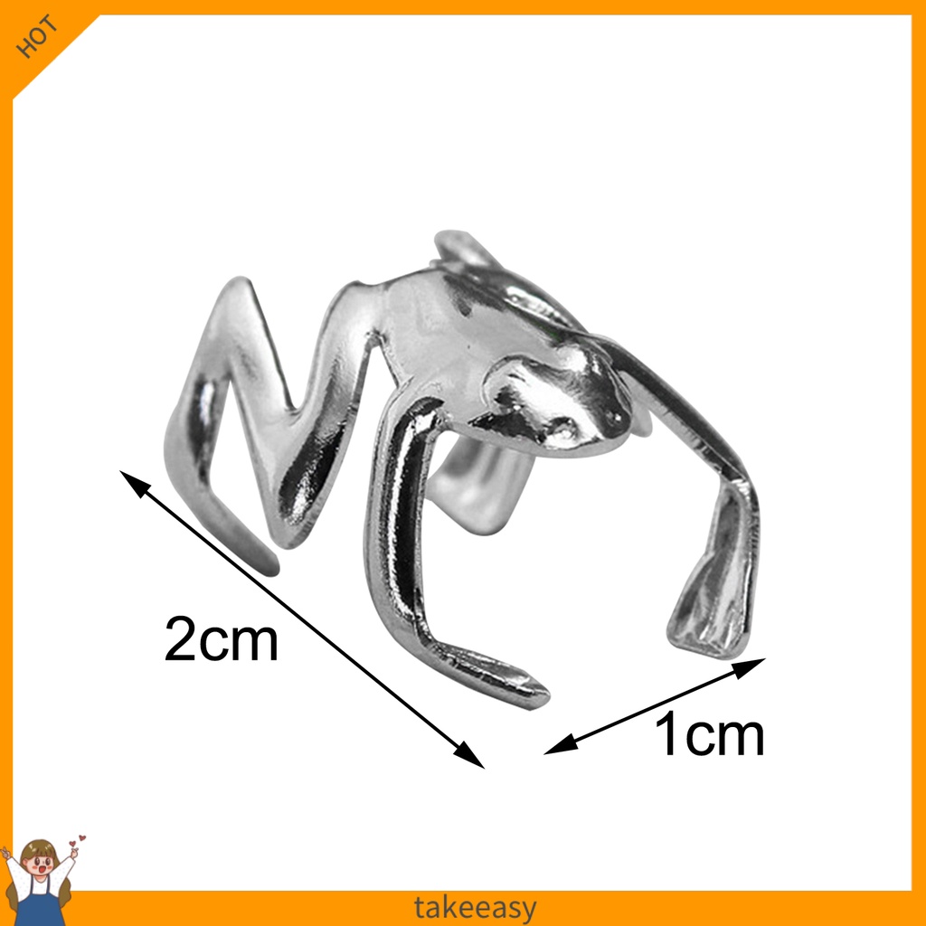 Khuyên tai kẹp vành hình chú ếch thiết kế độc đáo thời trang