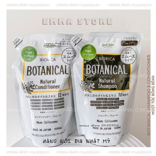 Cặp gội xả Hatomugi Botanical Táo Đen - phục hồi hư tổn, giúp tóc bồng bềnh
