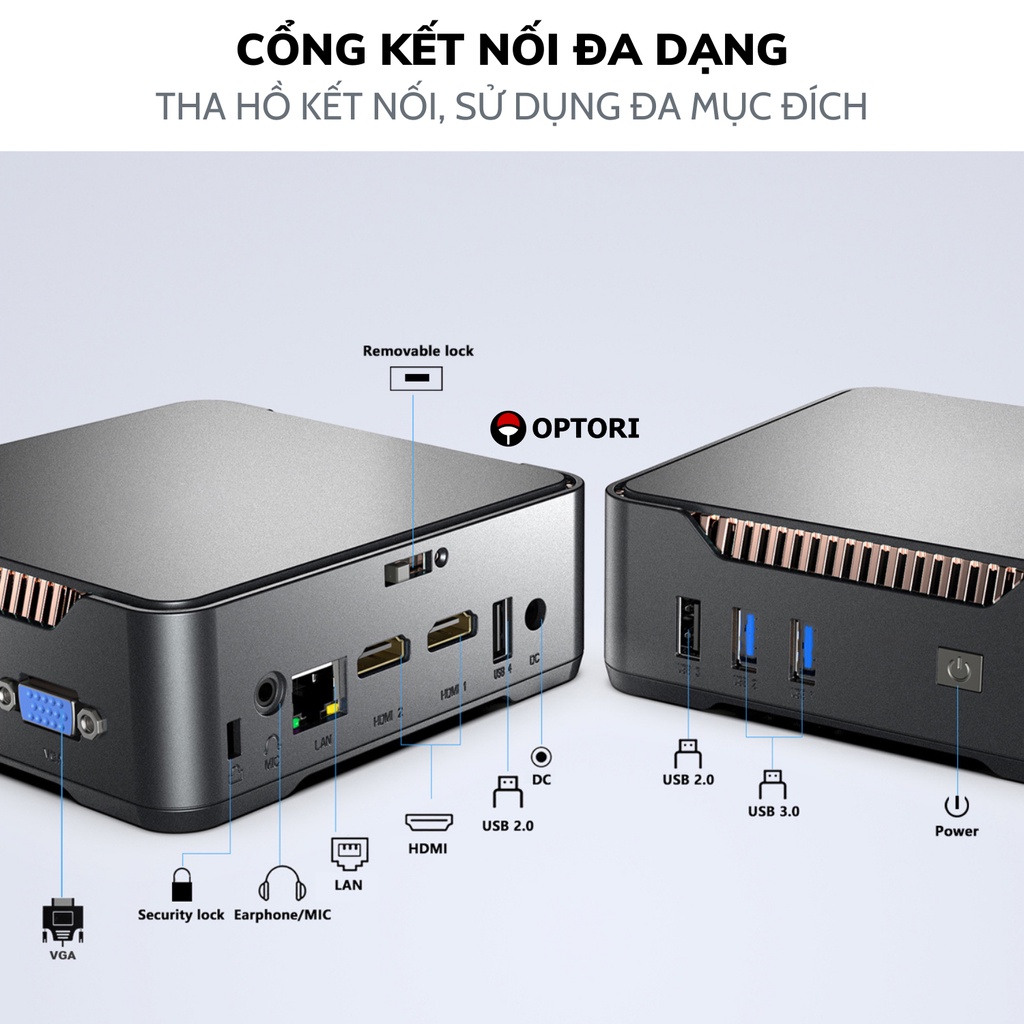 Máy tính để bàn – Server – Mini PC – Intel NUC NiPoGi Pro - Intel N5105 RAM12GB ROM256GB