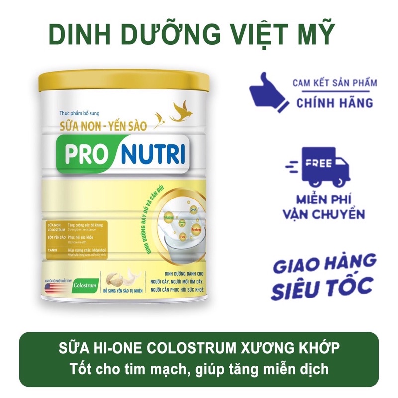 Sữa non yến xào PRO NUTRI bổ sung dinh dưỡng dành cho người gầy, người cần tăng cân