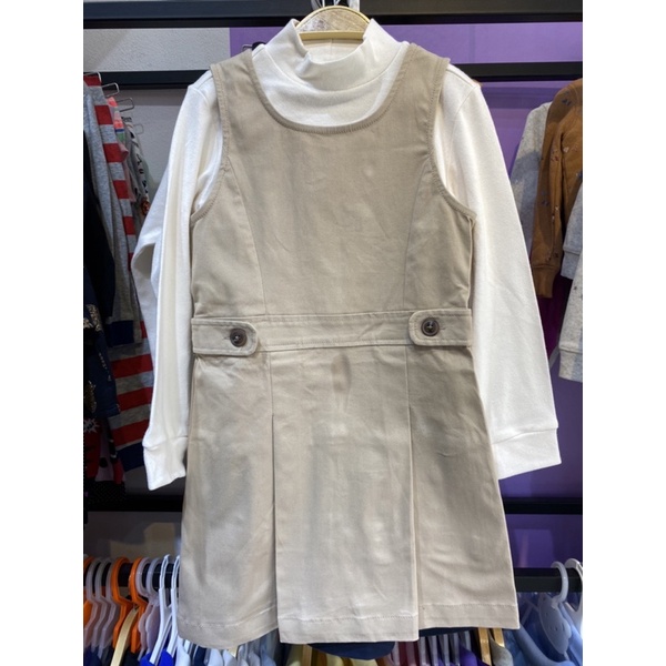 Đầm  liền kaki xuất dư xịn cho bé đi học.