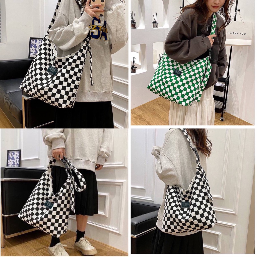 Túi tote đeo chéo , đeo vai nữ vải canvas giá rẻ đi học đi chơi phong cách Hàn Quốc