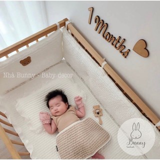 Set lịch màu nâu decor cho bé
