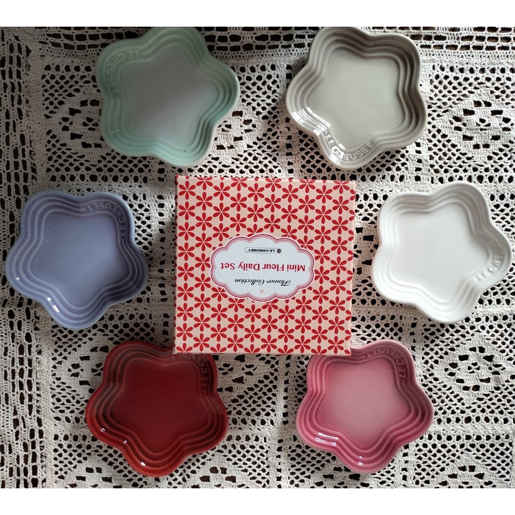 Bộ đĩa Le Creuset mini 11cm dùng trang trí decor nhà bếp bàn ăn, đựng khai vị, gia vị, hoa quả