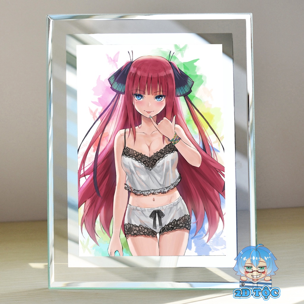 Khung kính để bàn Nakano Nino (2) Anime Manga NHÀ CÓ 5 NÀNG DÂU by 2D Tộc Shop