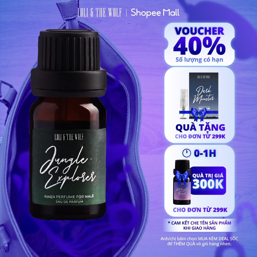 Nước Hoa Vùng Kín Nam Jungle Explorer Loli The Wolf Hương Nam Tính Quyến Rũ Thơm Lâu Chai 10ml