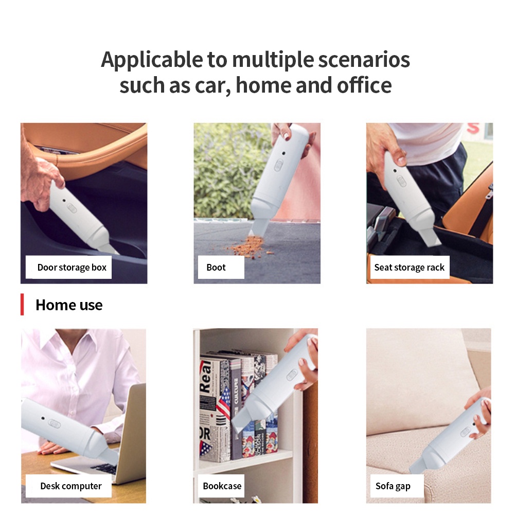 Máy Hút Bụi Cầm Tay Trên Ô Tô Xiaomi Máy Hút Bụi Di Động Hút Lớn Với Máy Hút Bụi Nhỏ Mini Không Dây Sạc USB KINOSTAR .