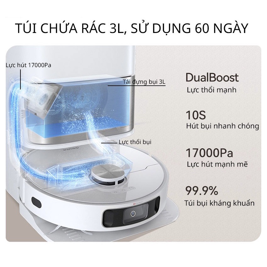 Robot hút bụi Dreame L10S Ultra/S10 tự đổ rác tự giặt khăn bảo hành 24 tháng | BigBuy360 - bigbuy360.vn