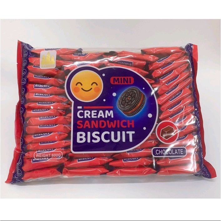 BÁNH QUY MINI CREAM SANDWICH BISCUIT BAMBOO 600G VỊ SOCOLA