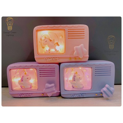Đèn Ngủ Energy Green Lighting Trang Trí Radio Kỳ Lân Siêu Dễ Thương - trang trí căn phòng vintage decor tiết kiệm giá rẻ