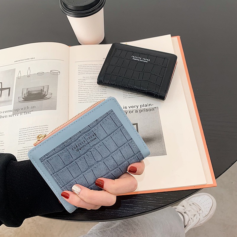 Ví nữ đựng tiền nhiều ngăn 582 chất da retro phong cách thanh lịch