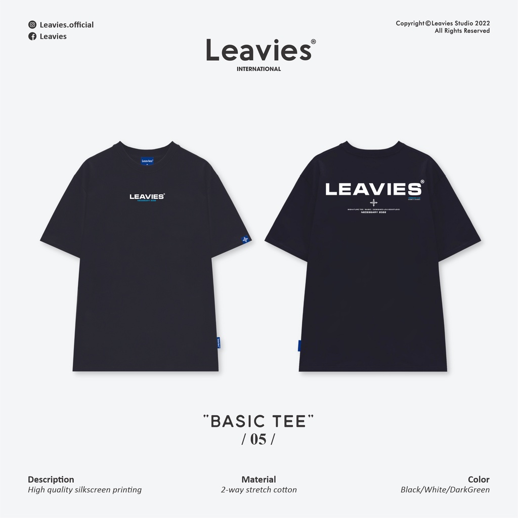 Áo thun local brand LEAVIES® Basic Tee 05 dark green - unisex form rộng