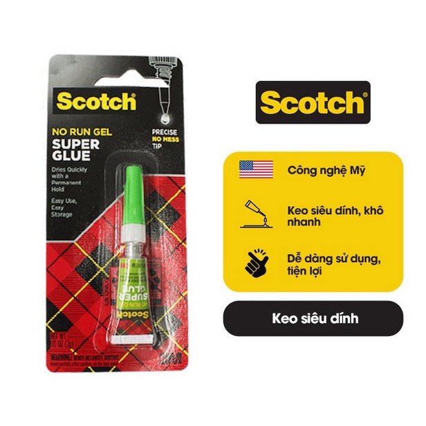 Keo siêu dính 3M Scotch AD113. Dán giày dép, gỗ, nhựa, cao su, gốm sứ....