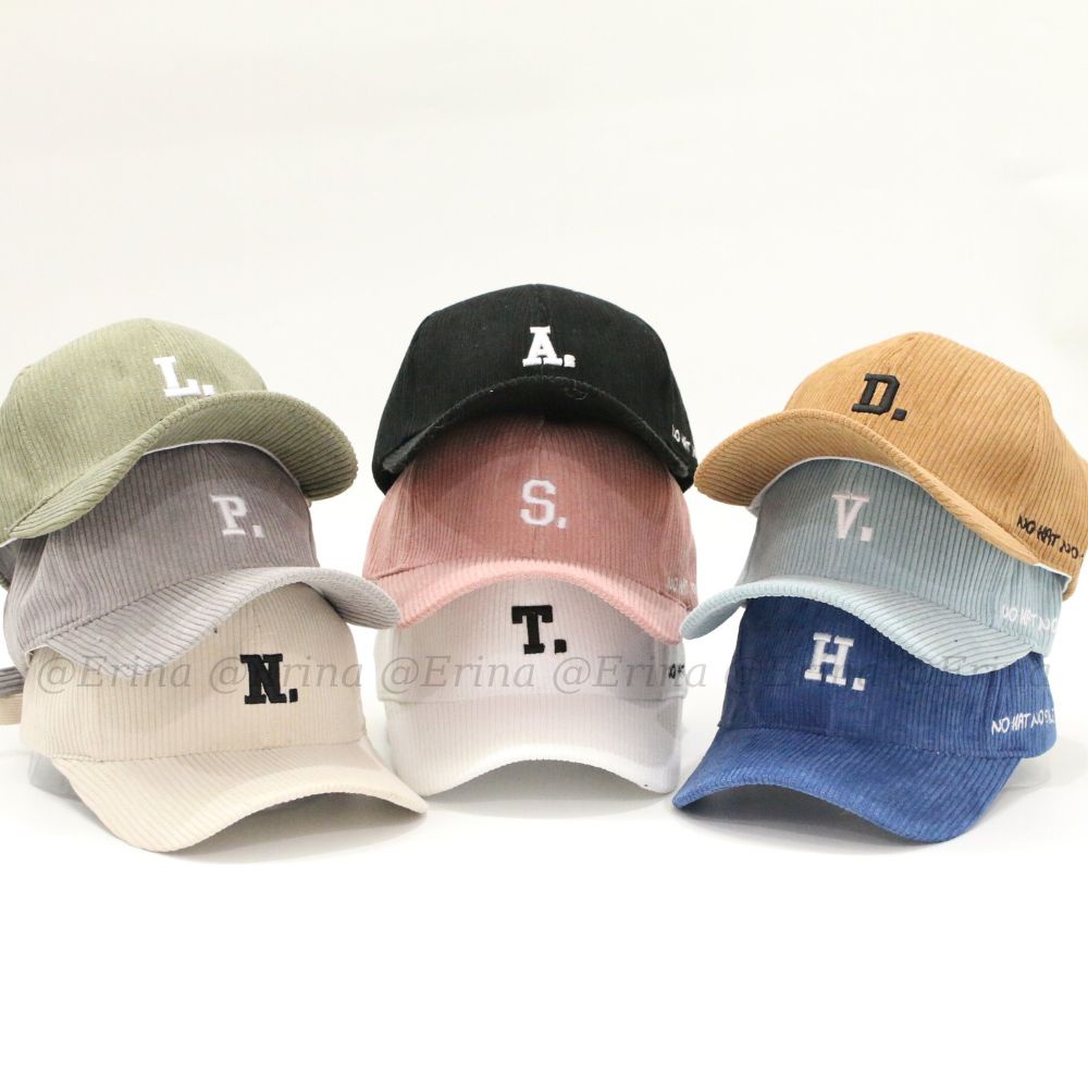Mũ lưỡi trai ❤️ Nón kết thêu chữ cái đủ chữ chất nhung Thời Trang ERINA Phong Cách Ulzzang Form Unisex Nam Nữ Hot Trend
