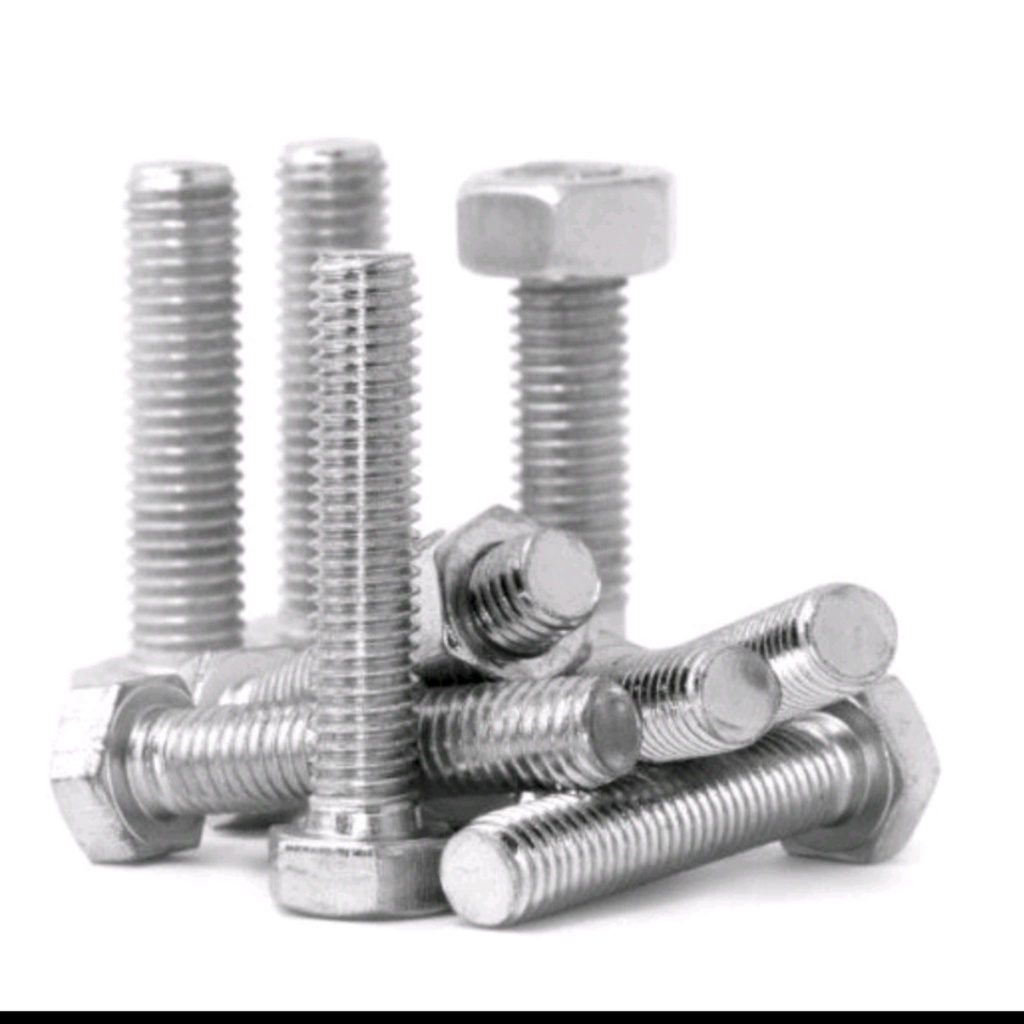 Bu lông sắt, bu long lục giác, bulong con tán 10mm, 12mm, 14mm, 16mm, chiều dài từ 20mm đến 200mm