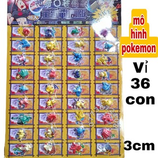 sỉ vỉ mô hình pokemon 36 con ( size 3cm )