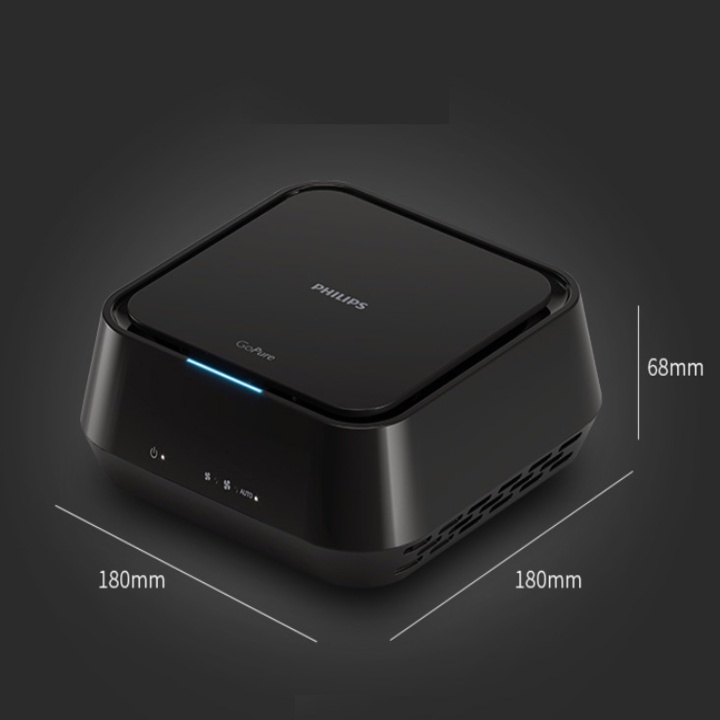 Máy khử mùi, lọc không khí trên xe ô tô Philips GP5201 Cảm biến 3 màu AQI- HÀNG CHÍNH HÃNG