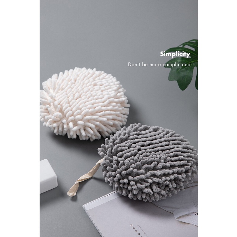 Khăn lau tay tròn sanho thấm hút tốt, nhanh khô, bông lau tay nhà bếp thiết kế mói tinh tế