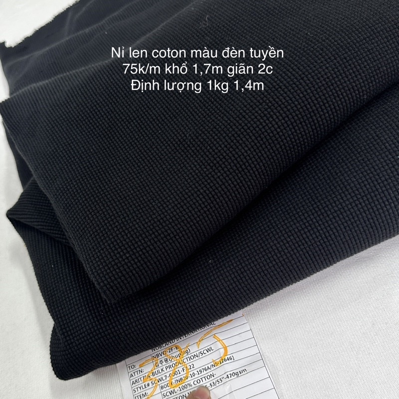 Vải cotton tổ ong Dày- hay nỉ len cotton Hàn Quốc may váy len,bộ nỉ cao cấp,chân váy len dài siêu đẹp