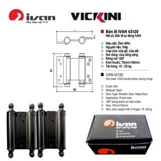 Bản lề cửa 2 chiều thép   VICIKINI - IVAN ( 1 hộp 2 cái ) Chính Hãng