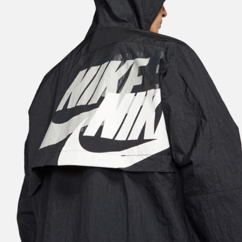 Áo Khoác Gió Nike 100% Chính Hãng Phối Màu Tương Phản Có Mũ Trùm Cá Tính Cho Nam