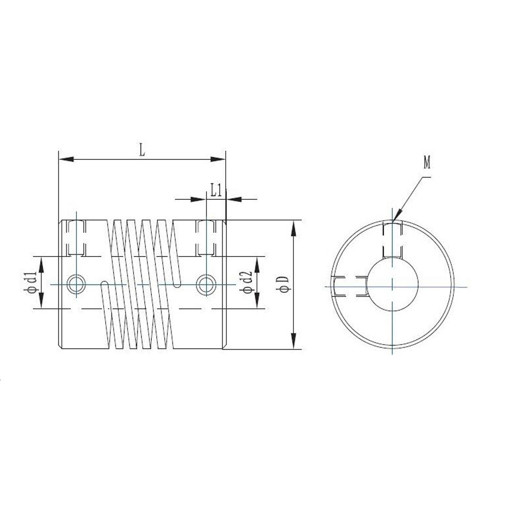 D19L25 5x8mm Nhôm CNC ghép trục ghép động cơ 5mm đến 8mm Khớp nối linh hoạt OD 19x25mm Dropshipping 3/4/5/6/6.35/7/8/10mm