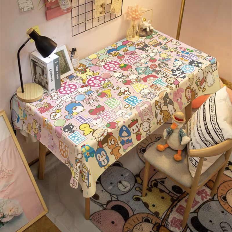 Khăn Trải Bàn Chống Bụi Họa Tiết Hoạt Hình Dễ Thương