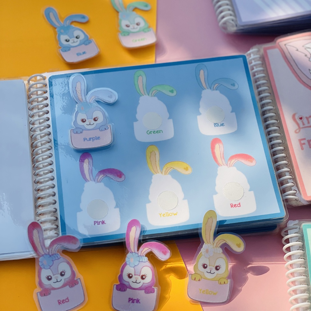 The Disney Bear busy book - học liệu bóc dán Montessori chủ đề Disney Bear, Duffy and Friends