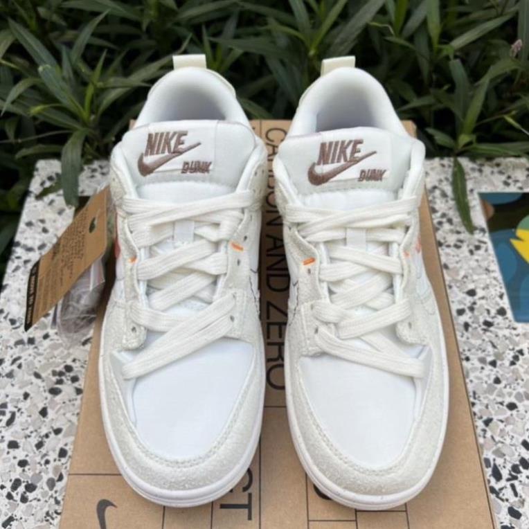 Giày Nike SB Dunk  Low Disrupt 2 ‘Pale Ivory Black’ Trắng hồng, 𝗝𝗼𝗿𝗱𝗮𝗻 1 𝗦𝗕 𝗗𝘂𝗻𝗸 𝗟𝗼𝘄 trắng hồng 𝗗𝗶𝘀𝗿𝘂𝗽𝘁 𝟮 𝗚𝗥𝗘𝗘𝗡 𝗫𝗮𝗻𝗵 𝗟𝗮́