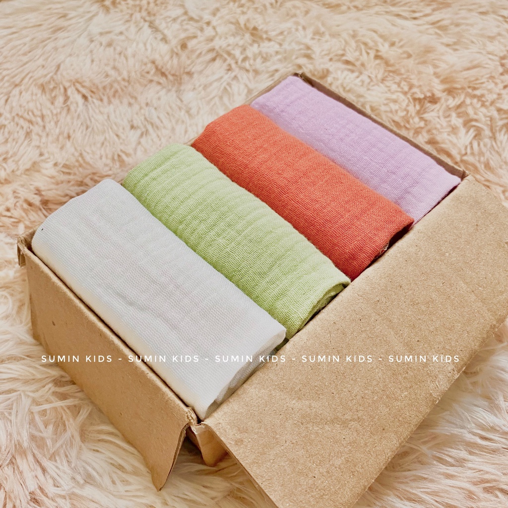 Khăn sữa xô Muslin organic cao cấp , mềm mại , thấm hút tốt cho bé