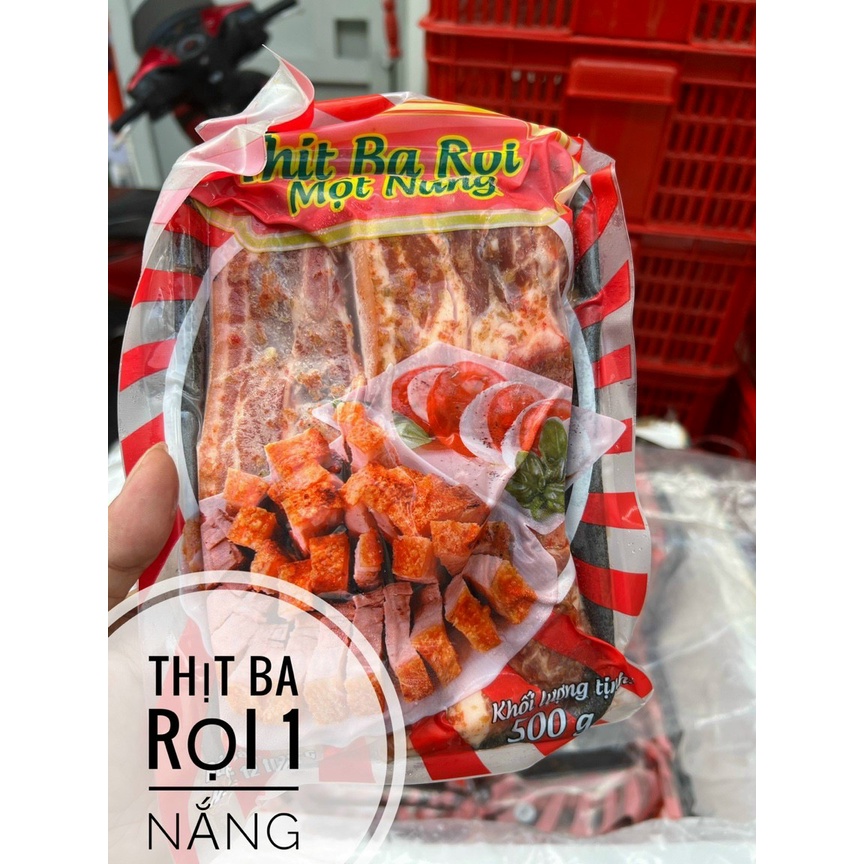 Khay 500g Ba rọi sả ớt một nắng