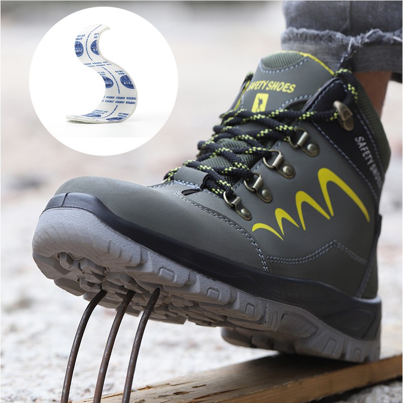 Giày Bốt Bảo Hộ Lao Động Mũi Thép Bảo Vệ An Toàn Chống Đâm Thủng Size 36-47 Chất Lượng Cao Cho Nam Chống @ -