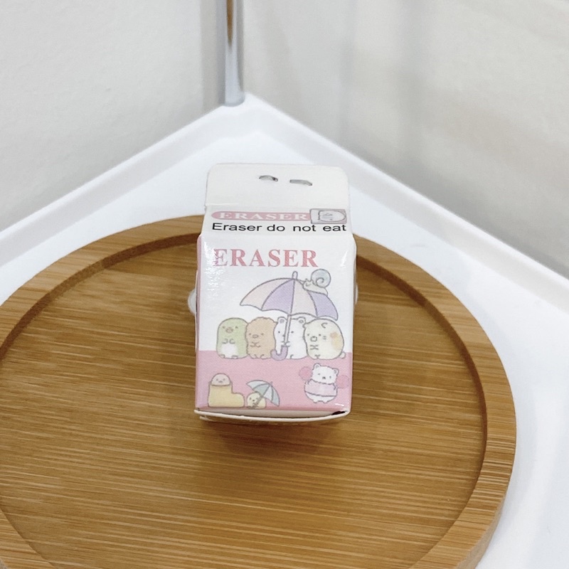 Tẩy gôm hoạt hình dễ thương vỏ hình hộp sữa