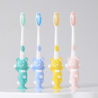 Set 4 bàn chải đánh răng trẻ em hình gấu cho bé