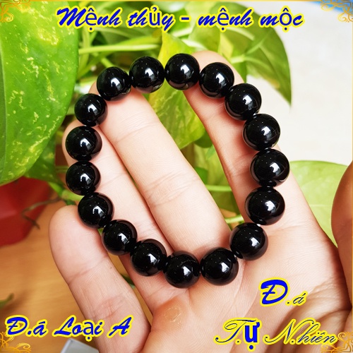 Vòng tay phong thủy cho nam nữ mệnh thủy mộc màu đen tài lộc bình an - TD1 Store
