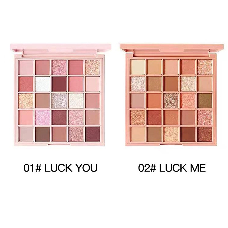 Bảng Phấn Mắt 25 Màu Khối Rubik Ánh Ngọc Trai Màu Cam Nâu Dùng Mỗi Ngày