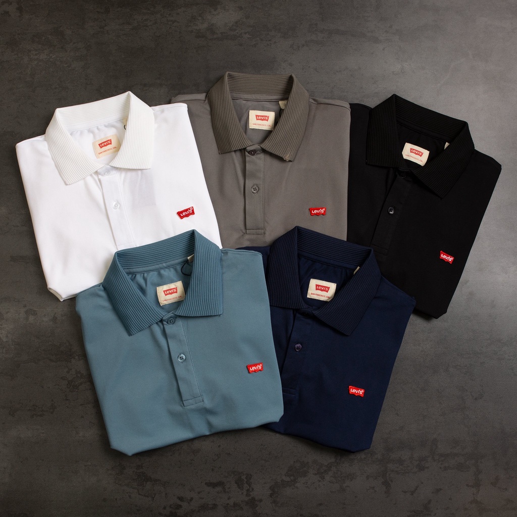 Áo Polo nam LE.VIS cá sấu cotton PL89 in hoạ tiết trước - Áo nam VNXK