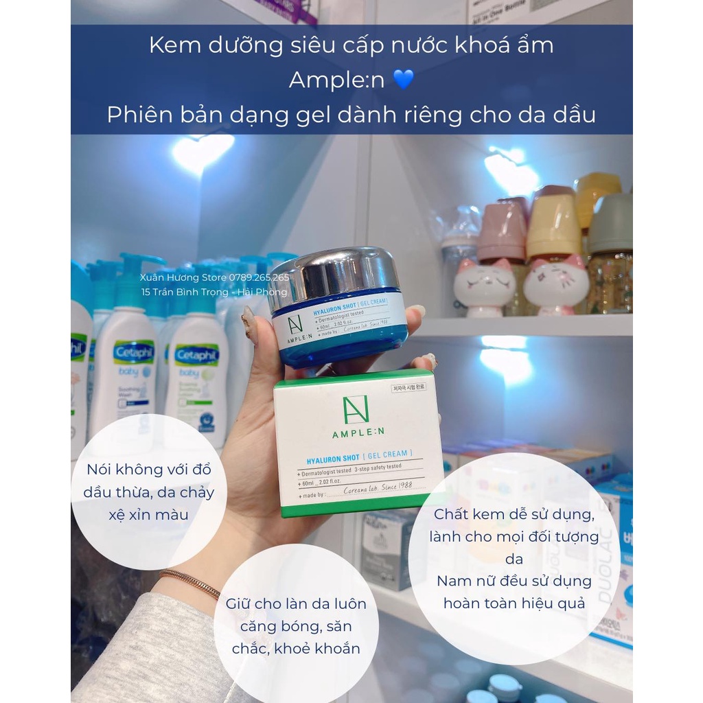 Kem dưỡng cấp nước Hyaluron Shot Cream AMPLE:N