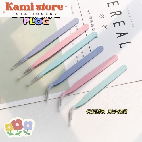 Nhíp Gắp Sticker  Hình Dán Hỗ Trợ Trang Trí Sổ Tay Màu Maccaron Kami Store