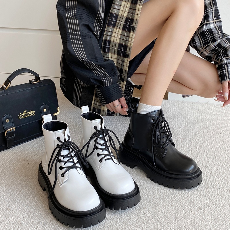 Giày Boot Martin Cao Gót Phong Cách Trẻ Trung Cá Tính Dành Cho Nữ