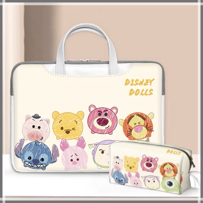 Túi đựng máy tính xách tay 17.3inch 13.3 12 14 15.6inch chống nước họa tiết hoạt hình gấu Lotso
