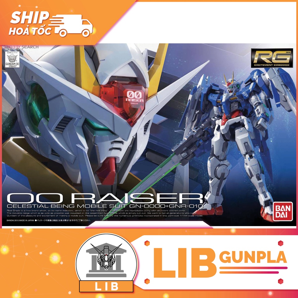 Đồ chơi mô hình lắp ráp Bandai Gundam RG 1/144 00 Raiser / OO Raiser Gundam