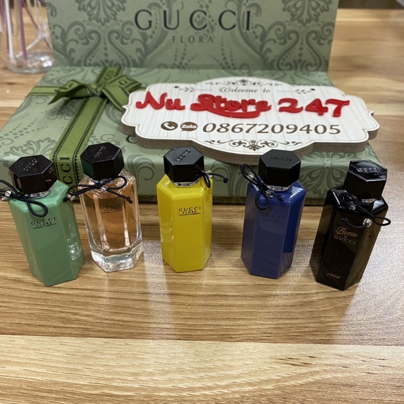 Set 5 nước hoa 5ml Gucci Flower Dance Gardenia Eau De Toilette Q Version Sample Five-piece